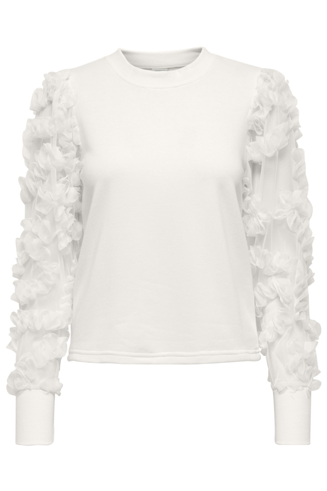 JDYFAIRVIEW L/S SWEAT JRS NOOS 15220558 WHITE ALYSSUM